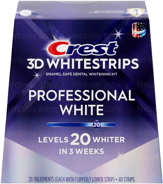 Відбілюючі смужки для зубів Crest 3D Whitestrips Professional White ( Effects ) 20 упаковок / 40 смужок