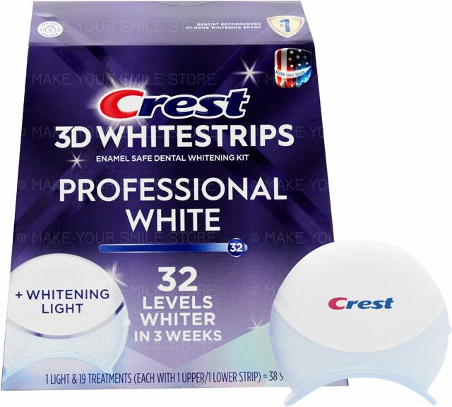 Crest 3D Whitestrips 1 Hour Express Professional + LED Light — 19 процедур / 38 смужок 