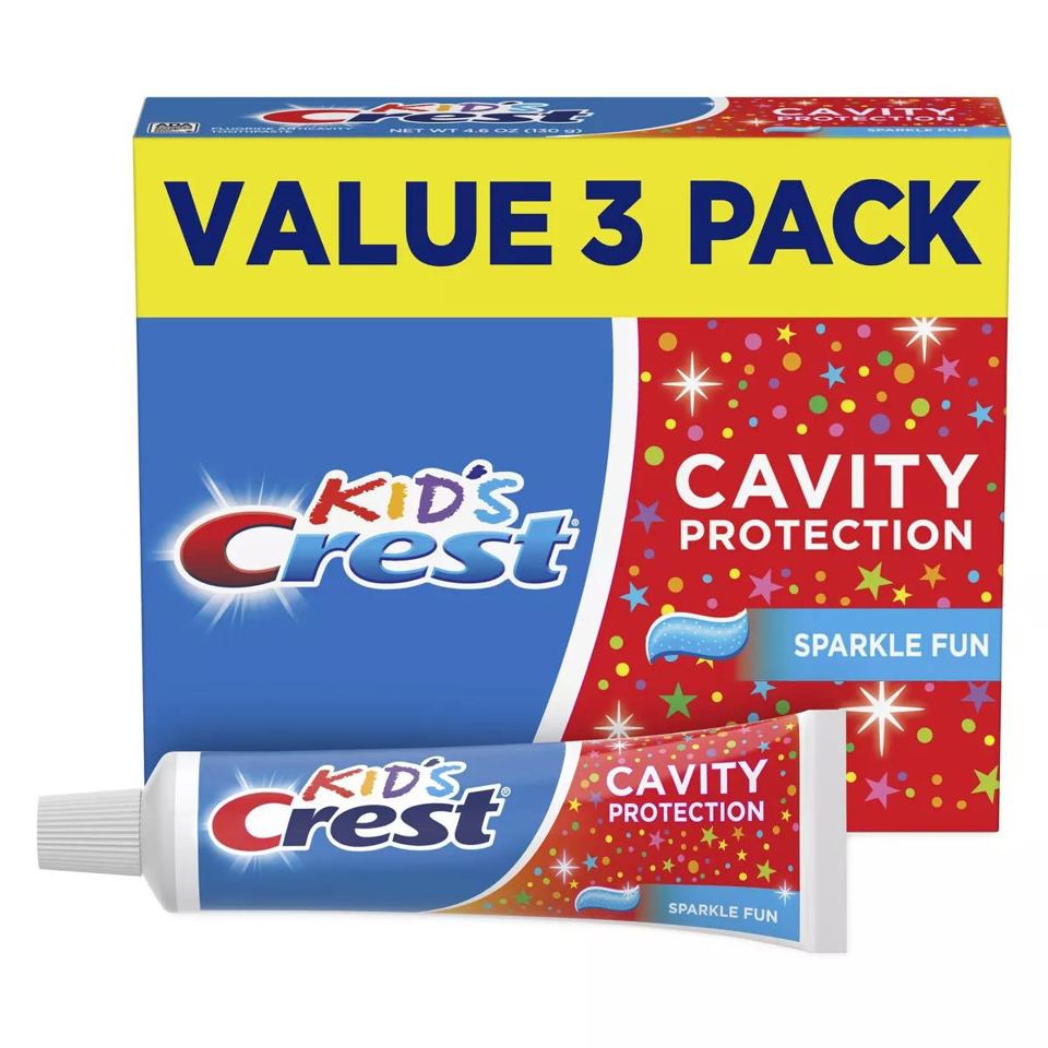 Дитяча зубна паста з захистом від карієсу Crest Kid's Cavity Protection Sparkle Fun 3 шт 390 г