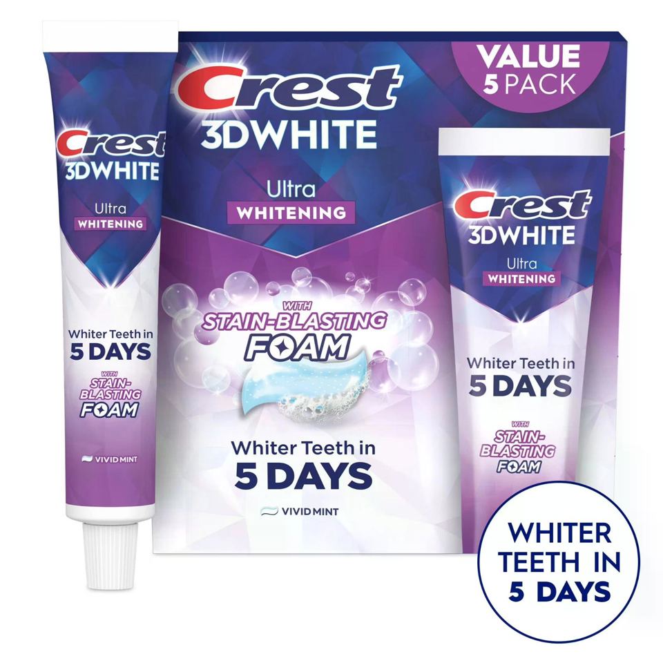 Ультравідбілююча зубна паста з захистом емалі CREST 3D WHITE ULTRA VIVID MINT, 147 грам