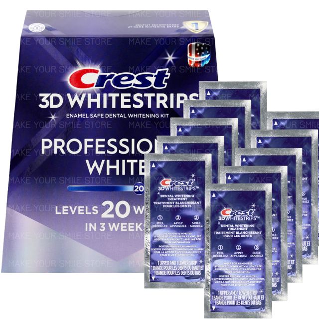 Crest 3D Whitestrips Professional White (Effects) — половина курсу, 10 процедур / 20 смужок